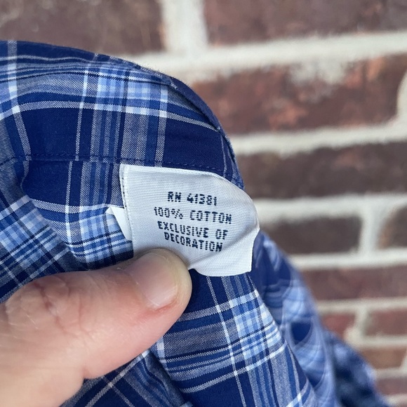 Men’s Ralph Lauren Blue Check Button Down Top Size Small - Picture 10 of 10